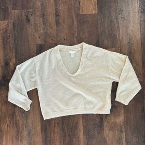 H&M Cropped Cream Sweater - Soft
